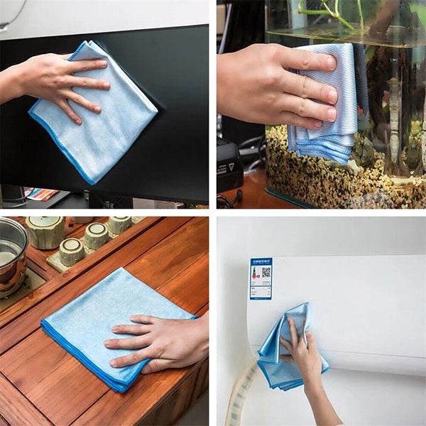 UP20x Microfibre Glass Cleaning Cloth Car Towel Window Dish Washing 30x30cm