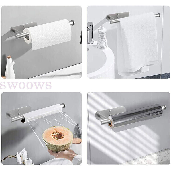 Paper Towel Holder Hanger Rack Kitchen Shelf Organizer Under Cabinet Roll Cup AU