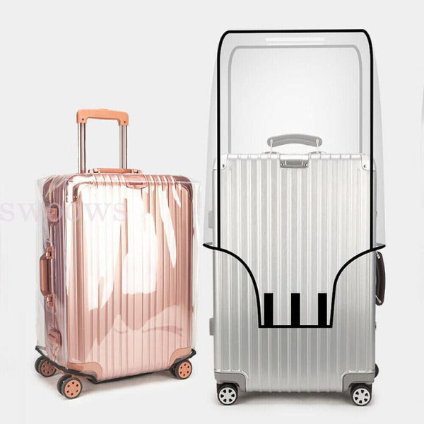 Transparent Waterproof PVC Travel Luggage Protector Clear Suitcase Cover 26"-30"