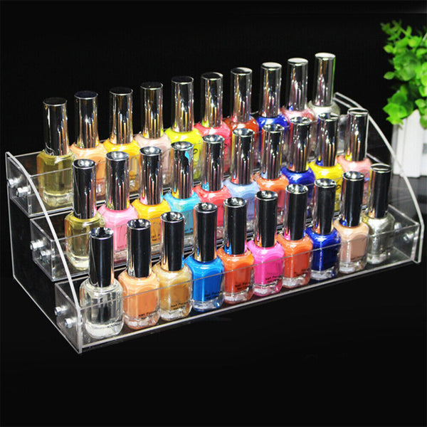 Acrylic Nail Polish Varnish Organiser Holder Desk Storage Stand Display Rack AU