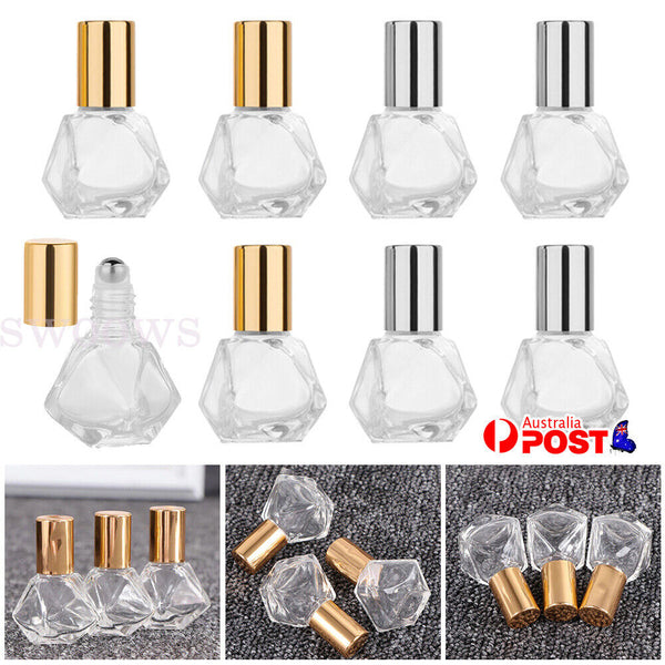 5/10X 8ML Perfume Container Glass Essential Oil Roller Bottle Mini Aromatherapy