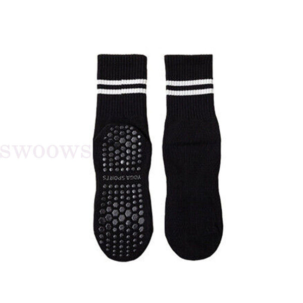 1/3Pair Yoga Socks Non-Slip Grips Anti-Skid Pilates Barre Dance Cushioned Sock