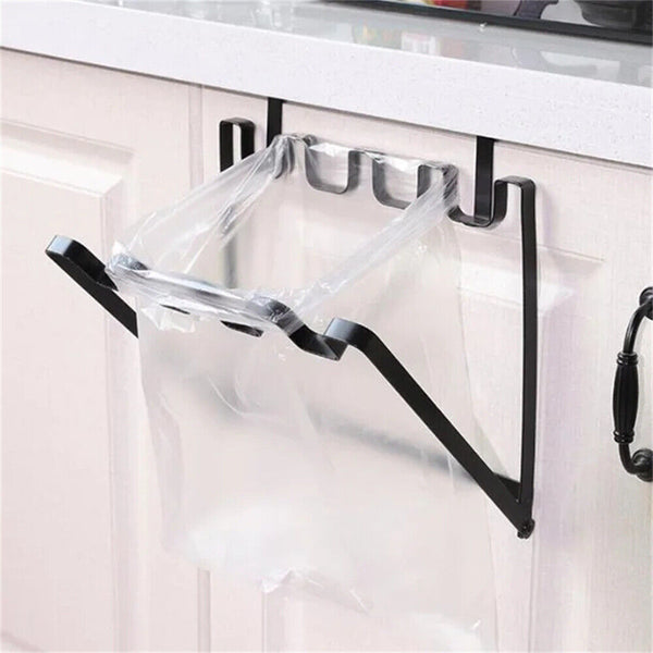 Foldable Iron Garbage Bag Hanging Rack Kitchen Rubbish Holder Cupboard Storage