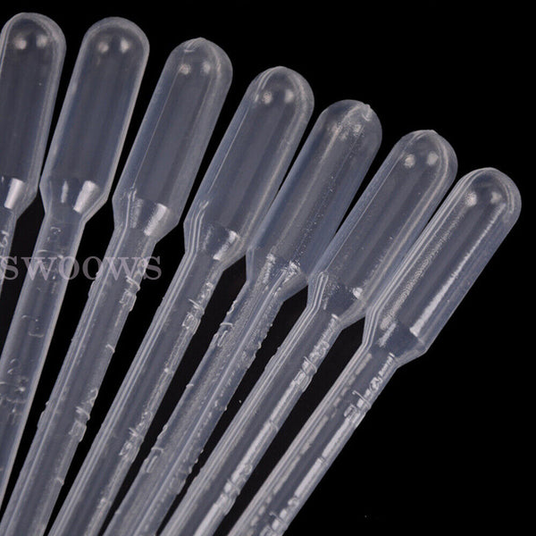 Plastic Pipettes Eye Dropper Disposable Graduated Transfer Liquid Drop Paint AU