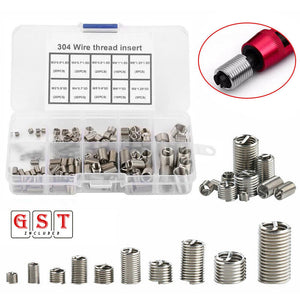 150Pcs/Set Helicoil Stainless Steel Thread Repair Insert Kit M3 M4 M5 M6 M8 AU