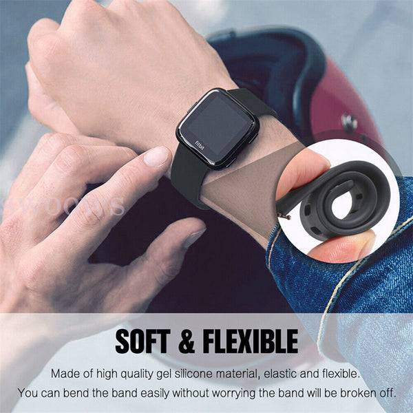 Silicone Strap Replacement Sport Watch Band For Fitbit Versa 2 /Versa / Lite