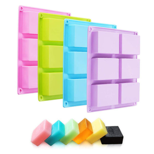 3Pcs Silicone Soap Mold DIY Handmade Soap Making Rectangle  Shape Molds AU