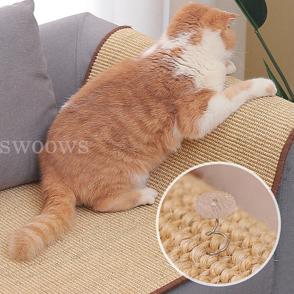 Cat Scratching Mat Scratcher Pad Board Natural Sisal Pet Cat Toys Sofa Protector