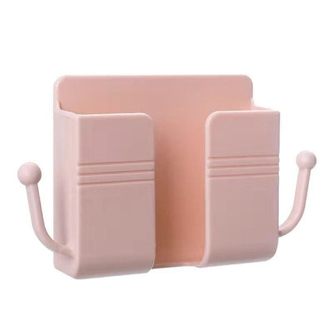 TV Case Plug Holder Phone Remote Control Storage Box Wall Mounted Organizer