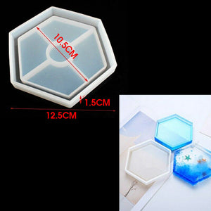 Coaster Resin Casting Mold Silicone Jewelry Agate Making DIY Mould Tool Craft AU