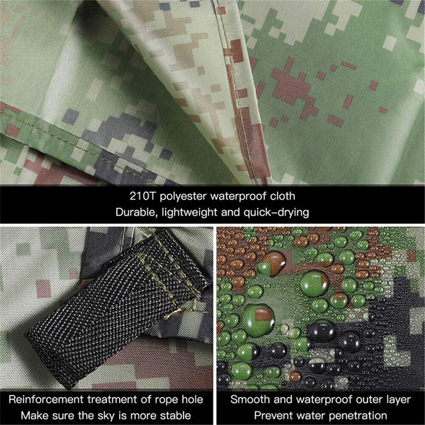 1-2PCS Waterproof Outdoor Camping Tarp Fly Tent for Canopy Hammock Hiking Cover