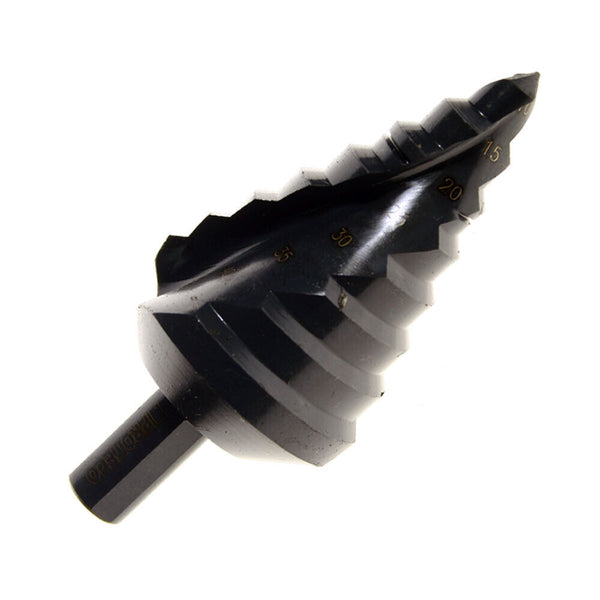 10-45MM 8Step Titanium Nitride HSS Spiral Groove Step Cone Drill Hole Cutter Bit