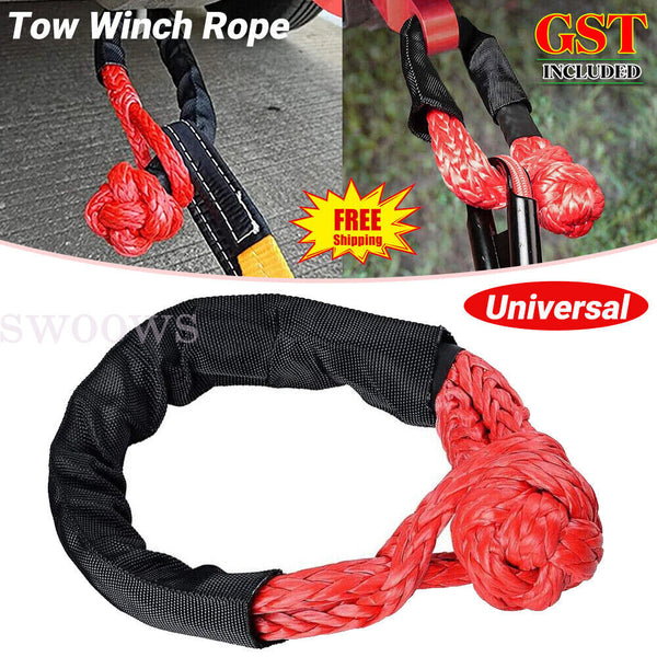 Recovery Ring Snatch Block Pulley 41000lbs, Soft Shackle Tow Winch Rope Straps