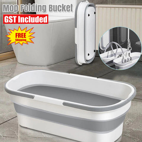 Multifunction Flat Mop Cleaning Basin Large Capacity Mop Cleaning Bucket Home+