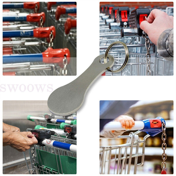 Removable Shopping Trolley Token Key Unlocker Keyring For ALDI Coles Woolworths