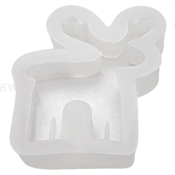 Silicone Mould 3D Art Wax Mold Christmas Candle Mold Snowman Tree Making Mold