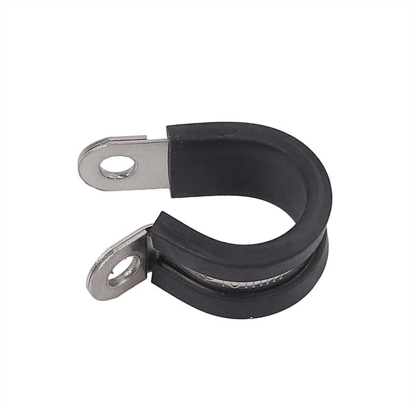 up100 P Clips Rubber Lined Cable Hose Pipe Clamps Holder Air Clip Clamp 6mm-24mm