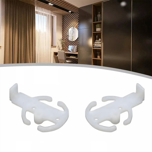 UP 10SET High Quality White Plastic  Wardrobe Sliding Door Top Guide RH LH Set