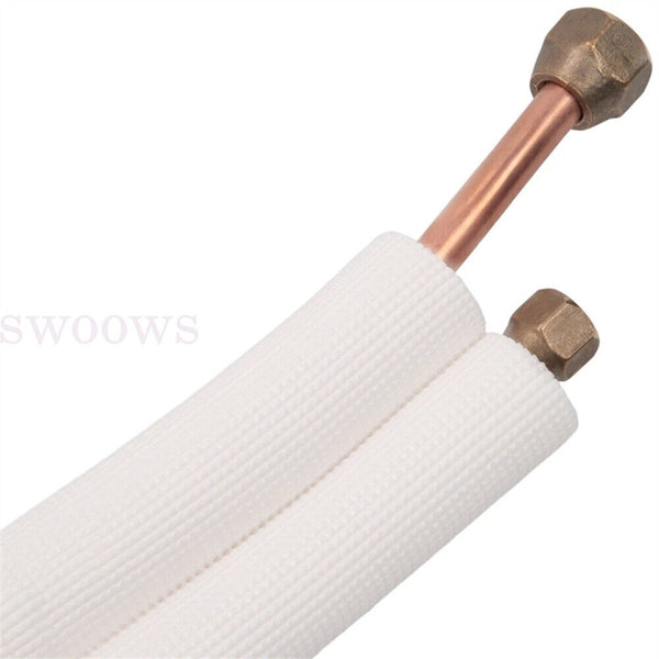 1/4'' 3/8'' Insulated Pipe Air Conditioner Fitting Twin Pair Coil Tube 3M 5M AU