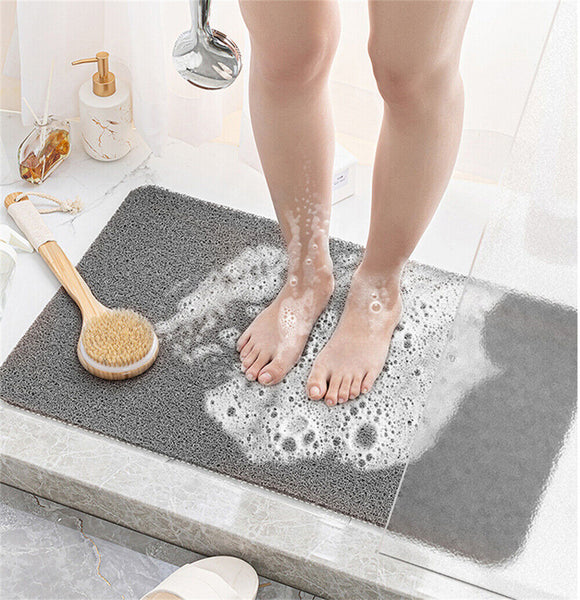 Anti Slip Loofah Shower Rug Bathroom Bath Mat Carpet Water Drains Non Slip AU