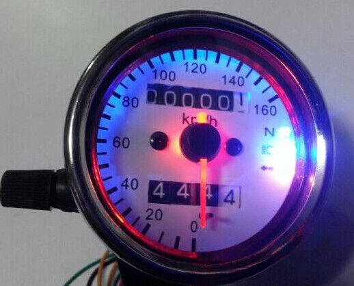 Universal Motorcycle Dual Speedometer Odometer 12V Motorcycle with LED NEW