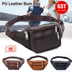 1/2 PCS Bum Bag Leather Fanny Pack Festival Money Pouch Travel Waist Belt Wallet