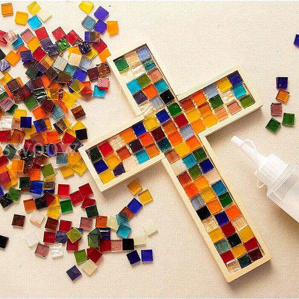 Up to 2000g Mixed Crystal Glass Mosaic Tiles Kitchen Bathroom Art Craft Supplier