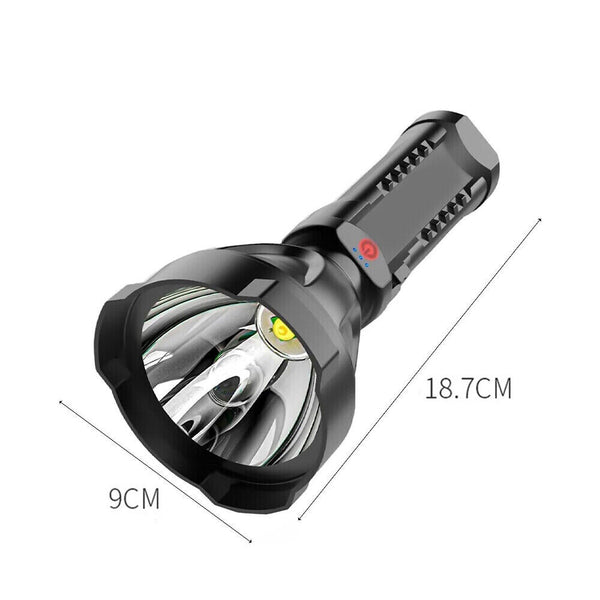 1200000lm LED Flashlight USB Rechargeable Super Bright Torch Lamp Light