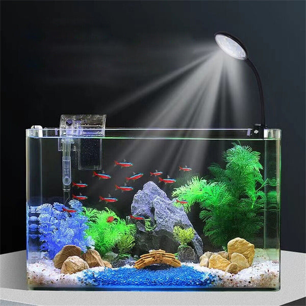 360º Aquarium Light LED Lamp Aqua Plant Fish Tank Lighting Clip-On Bracket Light