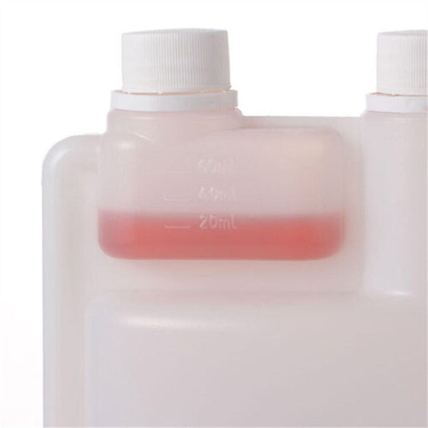 1/10x 3 Sizes Plastic Twin Chamber Bottle &Tamper Evident Cap Liquid Bottle