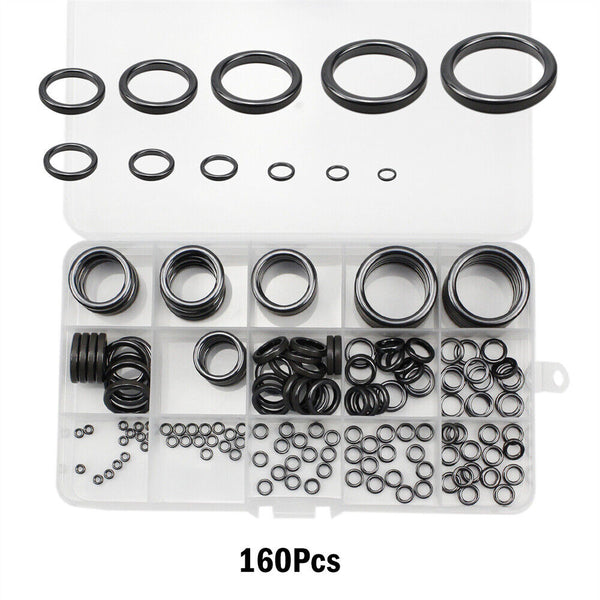 160Pcs 3.7mm-30mm Ceramic Fishing Rod Guide Rings Wear Resistant Rod Repair Kit