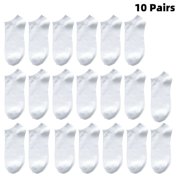 1-10 Pairs Low Cut Socks Cotton Soft Breathable Non-Slip Casual Ankle AU Hot