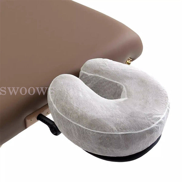 Up to 500pcs Disposable Massage Table Fitted Face Head Rest Cushion Circle Cover