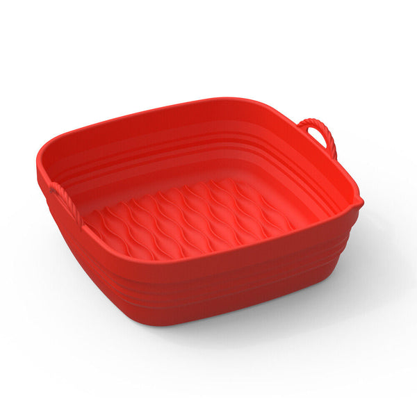 1/2X Reusable Air Fryer Basket Liner Air Fryer Silicone Pot Non-Stick BakingTray