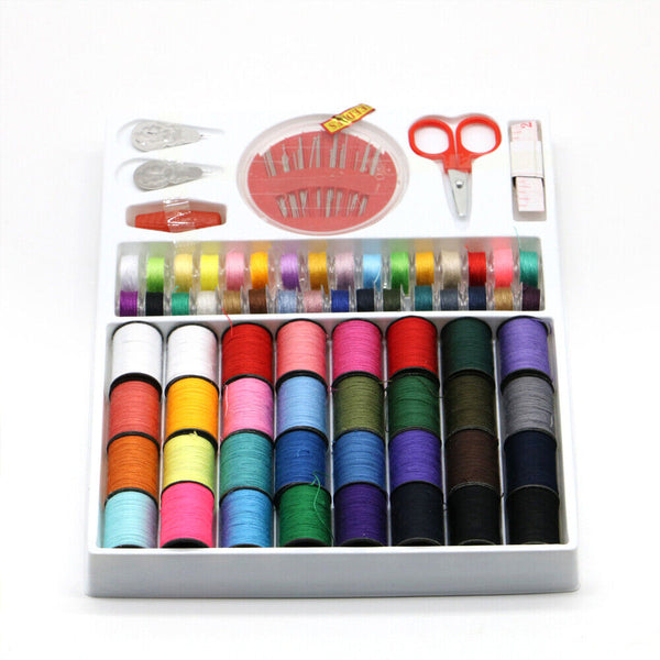 64Rolls Sewing Machine Line thread Spool Set Bobbin Cotton Reel Needle Tape Kit