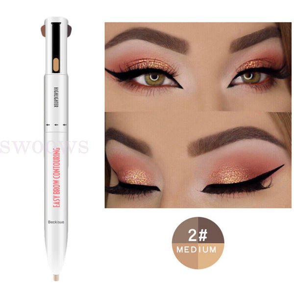 4 in 1 Brow Contour Pen Defining & Highlighting Makeup Beauty Tool Pencil