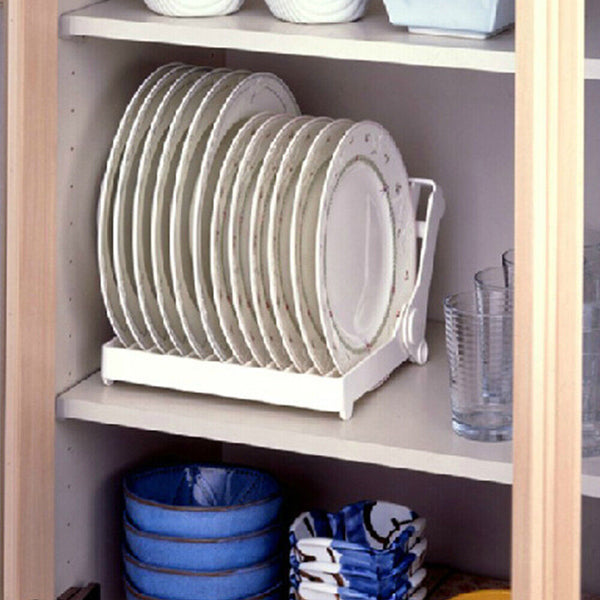 Folding Dish Plate Drying Rack Holder Drainer Kitchen Storage Organizer Stand AU
