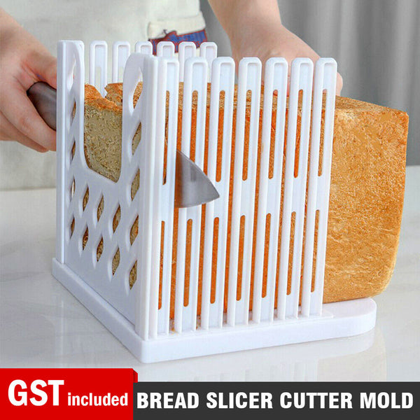 2pc Bread Slicer Cutter Mold Maker Slicing Cutting Guide Loaf Toast Kitchen Tool