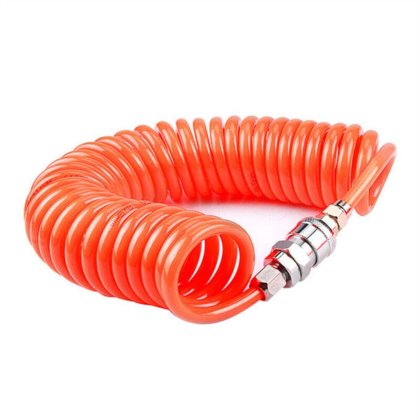 Coil Air Compressor Hose Recoil 5mm x 8mm PU With Nitto Style Fittings 6M
