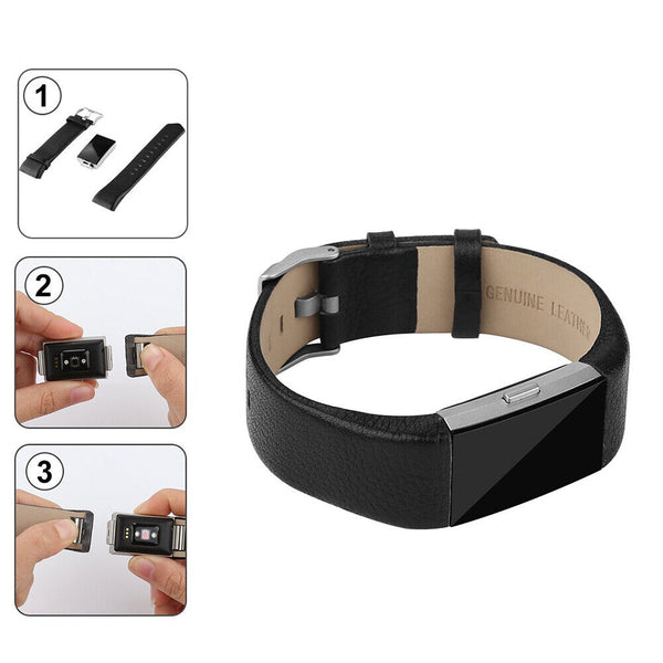 Wrist Watch Band Leather Strap Replacement Band For Fitbit Charge 2 Wristband