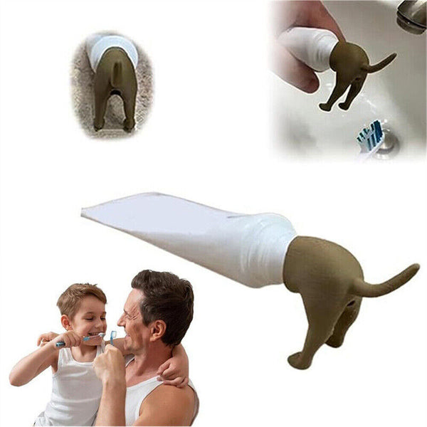 Pooping Dog Butt Toothpaste Topper Squeezer Toothpaste Cap Cover Top Topper AU