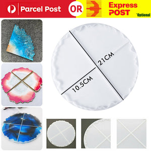 Silicone Coaster Resin Casting Mold  Jewelry Agate Making Epoxy Mould Tool Craft