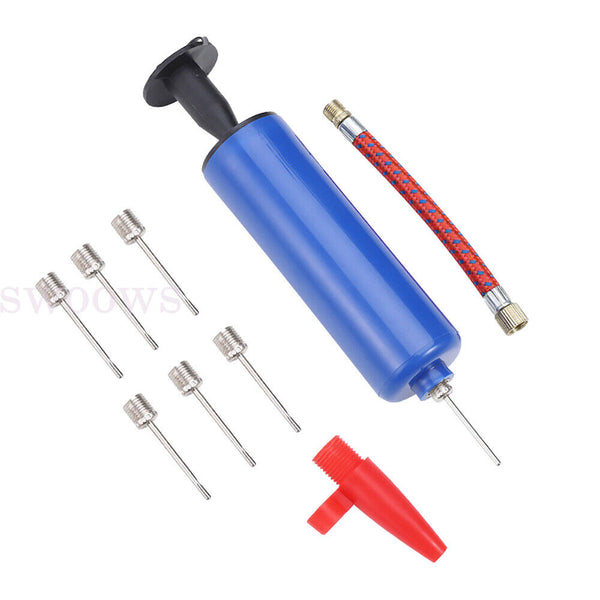 10pcs Ball Pump Air Inflator Kit W/ Needle Nozzle Hose For Basketball Football