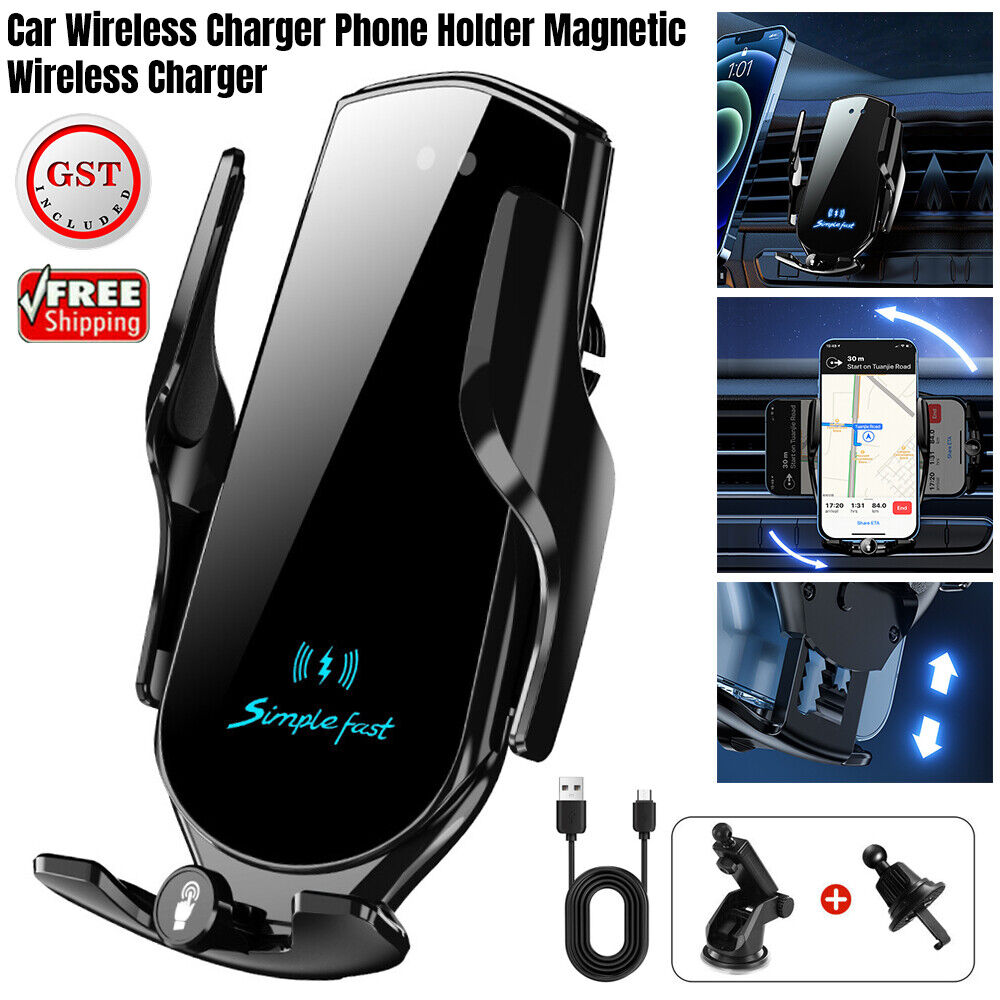 Wireless Charger Car Mount Phone Holder Air Vent Stand for Apple iPhone Samsung