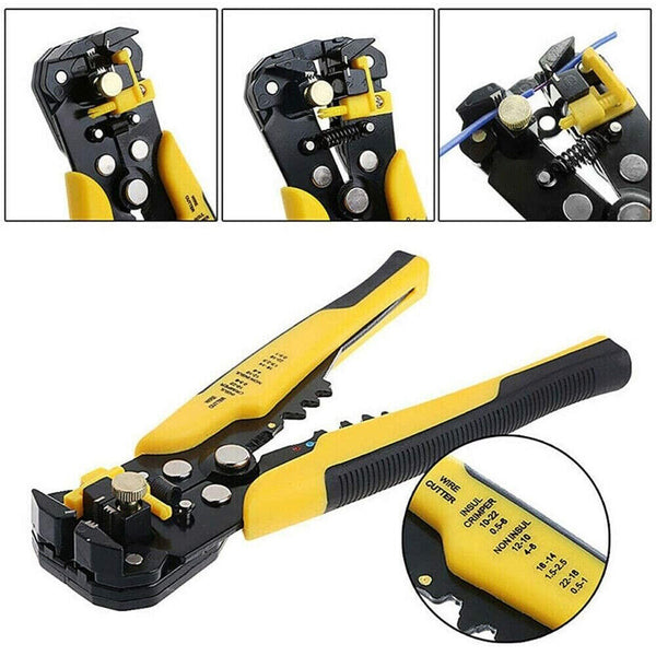 Automatic Electrical Wire Stripper Cutter Pliers Cable Crimper Terminal Tool +