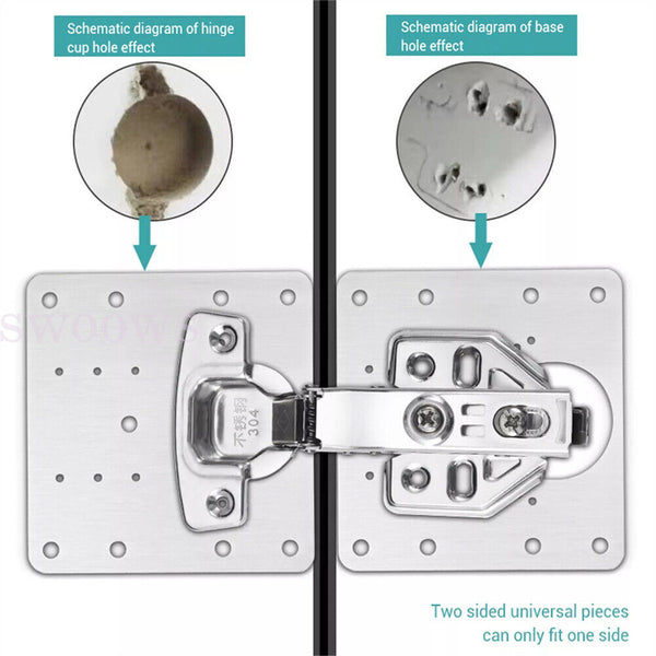 Kitchen Cupboard Door Hinge Repair Kit Hinge Repair Plate Cabinet Mount Tool NEW