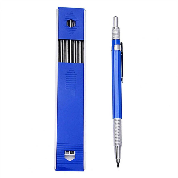 UP 2SETS 2MM Blue Mechanical Leadholder Clutch Pencil W/ 12 x 2B 2mm Lead