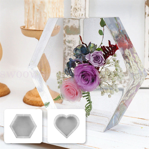 Large Heart Resin Casting Mold Silicone Dried Flower Specimen Making Epoxy Mould