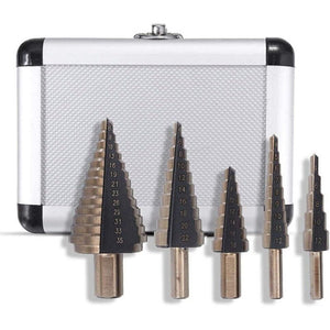 Titanium Plating 5/6Pcs Step Drill Bit Set High-Speed Reaming Pagoda Sawtooth AU