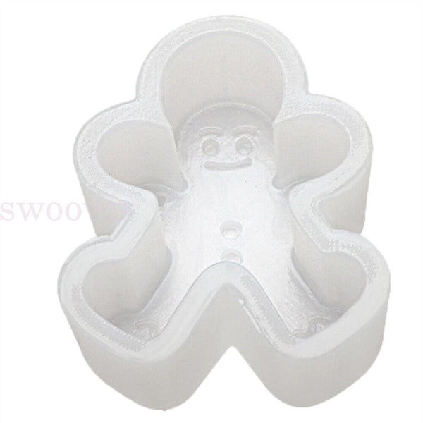 Silicone Mould 3D Art Wax Mold Christmas Candle Mold Snowman Tree Making Mold